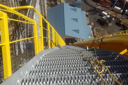 Skyrush construction access and technology work area